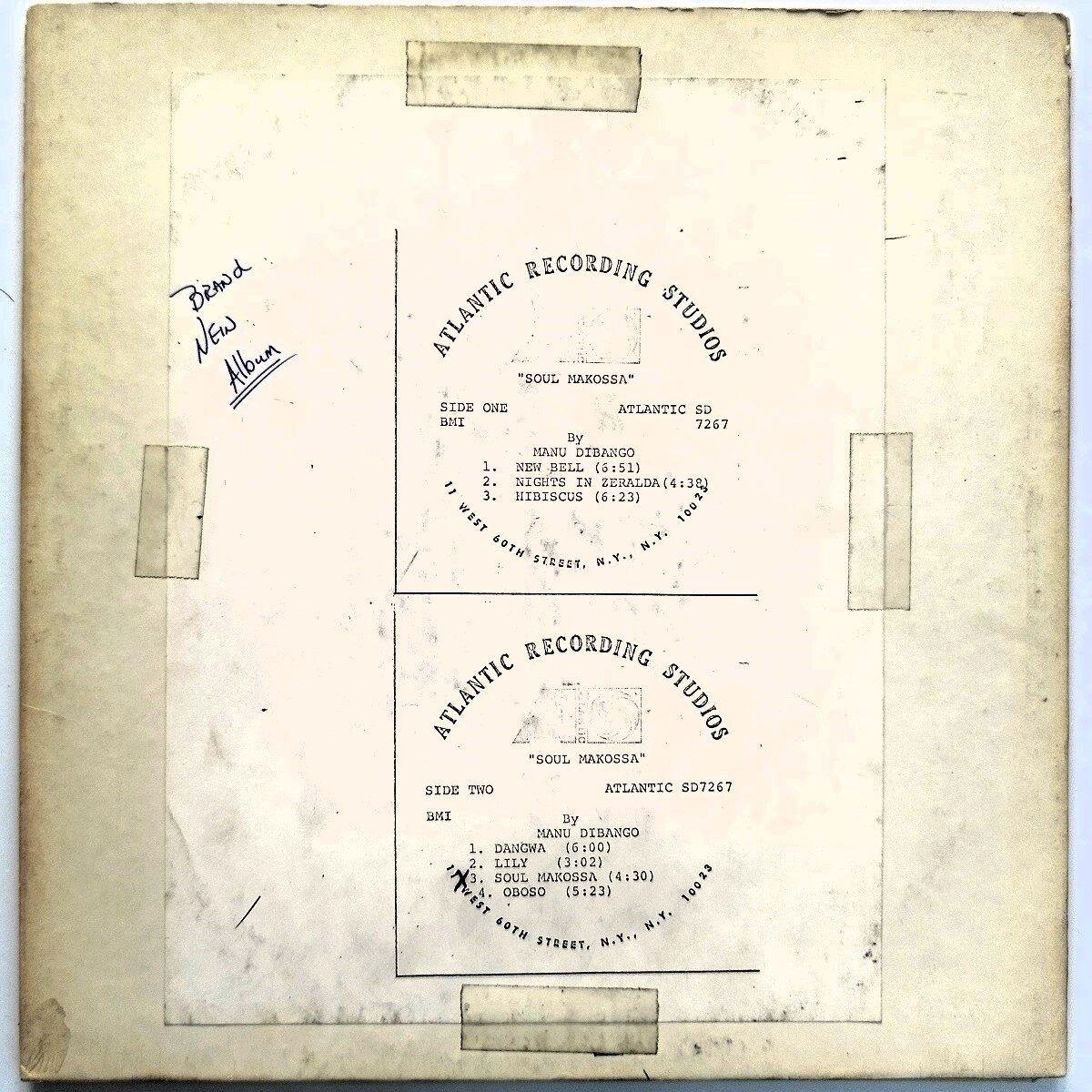 Manu Dibango - Soul Makossa (Test Pressing) (LP - USA, 1973. ) | Atlantic