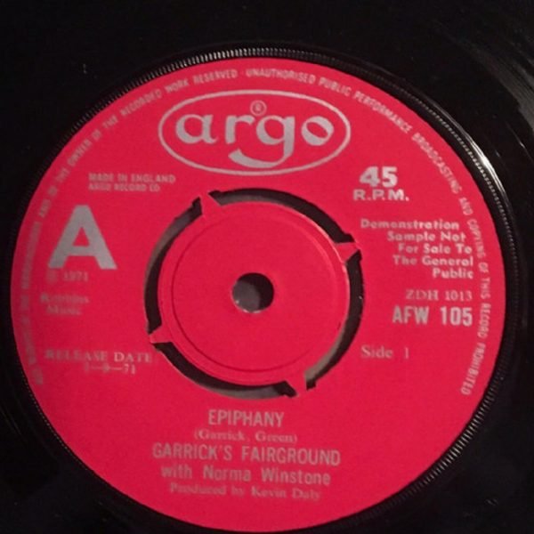Garrick's Fairground - Epiphany / Blessed Are The Peacemakers (Singles - With center and original 'Robbins' envelope.) | Argo