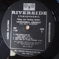 Cannonball Adderley With Milt Jackson - Things Are Getting Better (LP - Label variation.) | Riverside Records