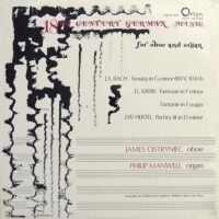 James Ostryniec, Philip Manwell  - 18th Century German Music For Oboe And Organ (LP - ) | Orion